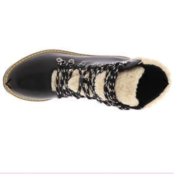 Corkys SQUAD Ankle Boots in Chocolate Brown with Cream Sherpa Detail - Picture 2 of 6